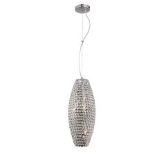 Kos Pendant 4 Light G9 Polished Chrome/Crystal