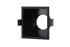 Lamborjini Funnel Centre, 85mm Cut Out, Spotlight Square, 1 x GU10 (Max 12W), Black, Lampholder Included