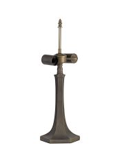 Lancaster 52.5cm Octagonal Tiffany Table Lamp, 2 x E27, Aged Antique Brass