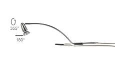 Lex Over Cabinet 1 Light GU10 With Adjustable Head And 1m Cable Polished Chrome