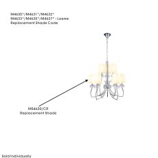 Loewe Ccrain Organza Shade For M4630AB/4631AB/4632AB/4633AB/4635AB/4637AB and CH, 130/160mmx170mm