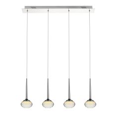 Icaro 4 Light LED Integrated 360lm, Double Insulated, Adjustable Pendant