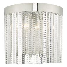Lorant Double Wall Light Clear & Polished Chrome Finish