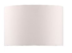 Madrid E27 White Faux Silk 31cm Drum Shade (Shade Only)