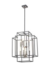 Mahia Pendant, 8 x E14, Anthracite / Satin Nickel