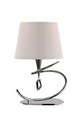 Mara Table Lamp 1 Light E14 Large, Polished Chrome With Ivory White Shade