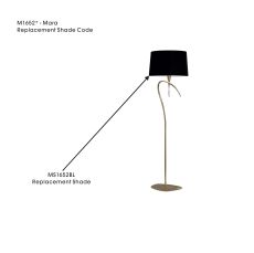 Mara Black Fabric Shade, Suitable For M1652 All Finishes, 560mmx320mm