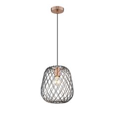 Lysandre 1 Light E27 Antique Copper 25cm Adjustable Pendant