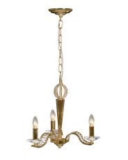 Niobe Pendant 3 Light E14 French Gold/Crystal