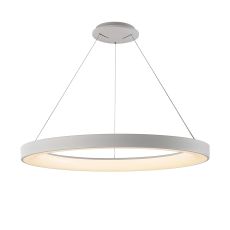 Niseko Ring Pendant 90cm 66W LED, 3000K-6000K Tuneable, 4200lm, Remote Control, White, 3yrs Warranty