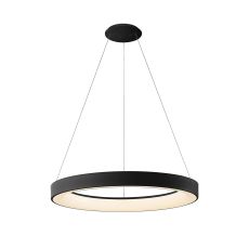 Niseko Ring Pendant 65cm 50W LED, 3000K-6000K Tuneable, 3500lm, Remote Control, Black, 3yrs Warranty