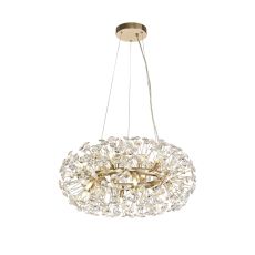 Riptor Pendant 60cm Ring 12 Light G9 French Gold/Crystal