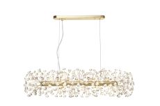 Riptor Oblong Linear Pendant 10 Light G9 French Gold/Crystal