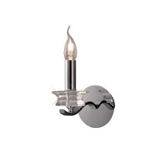 Nydia Wall Lamp 1 Light E14 Polished Chrome/Crystal