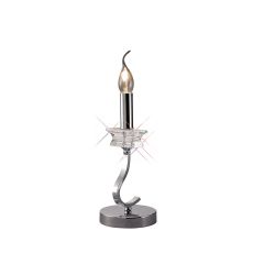 Nydia Table Lamp WITHOUT SHADE 1 Light E14 Polished Chrome/Crystal