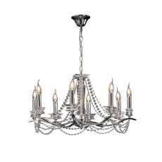 Nydia Pendant 8 Light E14 Polished Chrome/Crystal