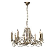 Nydia Pendant 8 Light E14 French Gold/Crystal