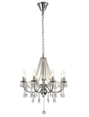 Olivia Pendant Without Shade 8 Light E14 Polished Chrome/Crystal