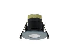 Orbio 8W, 90mA, Dimmable CCT LED Fire Rated Downlight, Cool Grey Fascia, Cut Out: 70mm, 900lm, 60° Deg, IP65 DRIVER INC. 5yrs Warranty