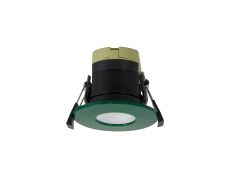 Orbio 8W, 90mA, Dimmable CCT LED Fire Rated Downlight, Dark Green Fascia, Cut Out: 70mm, 900lm, 60° Deg, IP65 DRIVER INC. 5yrs Warranty
