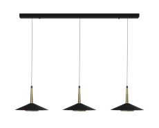 Orion 3 Light Linear Pendant, 24W LED, 3000K, 1770lm, Black/Antique Brass, 3yrs Warranty