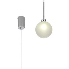 Penton Single Pendant 2m, 1 x G9, Polished Chrome/Frosted Type G Shade