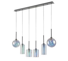 Penton Linear Pendant 2m, 6 x G9, Polished Chrome/Italisbonscent/Frosted Type A,B,G Shade