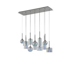 Penton Linear Pendant 2m, 12 x G9, Polished Chrome/Italisbonscent/Frosted Type A,B,C,G Shade