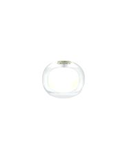 Penton 120x100mm Flattened Round Clear With Inner Frosted Globe (M) Glass Shade