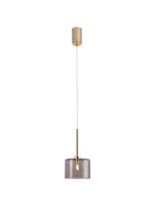 Penton Single Pendant 2m, 1 x G9, French Gold/Smoked Type A Shade