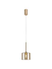 Penton Single Pendant 2m, 1 x G9, French Gold/Cognac Type A Shade