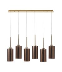 Penton Linear Pendant 2m, 6 x G9, French Gold/Copper Type A Shade