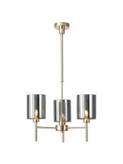 Penton Telescopic/Semi Flush, 3 x G9, French Gold/Chrome Type B Shade