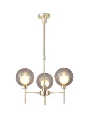 Penton Telescopic/Semi Flush, 3 x G9, French Gold/Smoked/Frosted Type G Shade