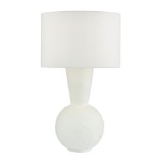 Perla 1 Light E27 Matt White Table Lamp With Inline Switch (Base Only)
