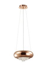 Phyllis Small Pendant 2 Light G9 Polished Copper/Crystal