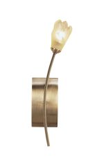 Pietra Wall Lamp Switched 1 Light G9, Antique Brass