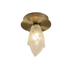 Pietra Ceiling 1 Light G9, Antique Brass