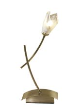 Pietra Table Lamp 1 Light G9, Antique Brass