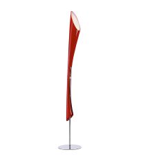 Pop Floor Lamp 3 Light E27, Gloss Red/White Acrylic/Polished Chrome **COLLECTION ONLY**, CFL Lamps INCLUDED, Item Weight: 37.3kg