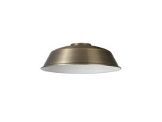 Prema Round 25cm Lampshade With Angled Sides, Antique Brass