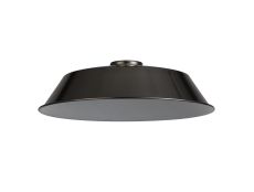 Prema Round 35cm Lampshade With Angled Sides, Black Chrome