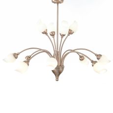 Rimini Pendant 12 Light G9 Antique Copper/Opal Glass