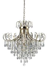 Rosina Pendant 8 Light G9 French Gold/Crystal Item Weight: 21kg
