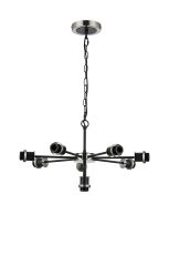 Salas Pendant (FRAME ONLY), 8 Light E14, Satin Nickel / Satin Black