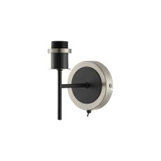 Salas Wall Light Switched (FRAME ONLY), 1 Light E14, Satin Nickel / Satin Black