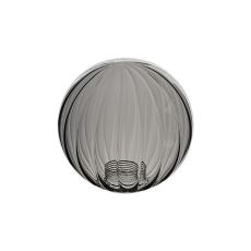 Salas 150mm Round Segment Glass Shade (B), Smoke Plated