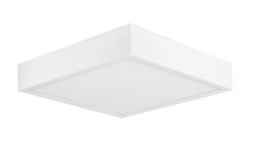 Saona 12cm Square LED Surface Flush Fitting,8W,3000K,680lm,Matt White/Frosted Acrylic,3yrs Warranty