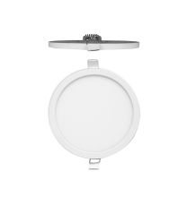 Saona 17.5cm Round LED Recessed Ultra Slim Downlight, 18W, 3000K, 1580lm, Matt White/Frosted Acrylic, Driver Included, 3yrs Warranty