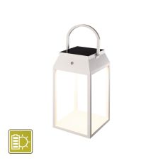 Sapporo Large Solar Portable Lantern, 3W LED, 3000K, 238lm, IP54, White, 3yrs Warranty